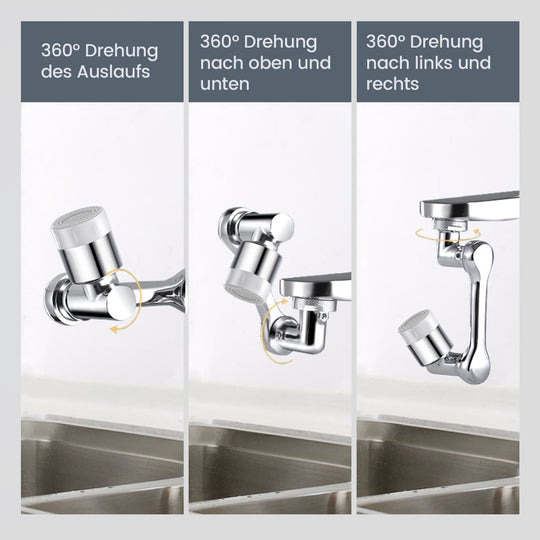 FlowFlex™ - 1080 Grad drehbarer Verlängerungshahn