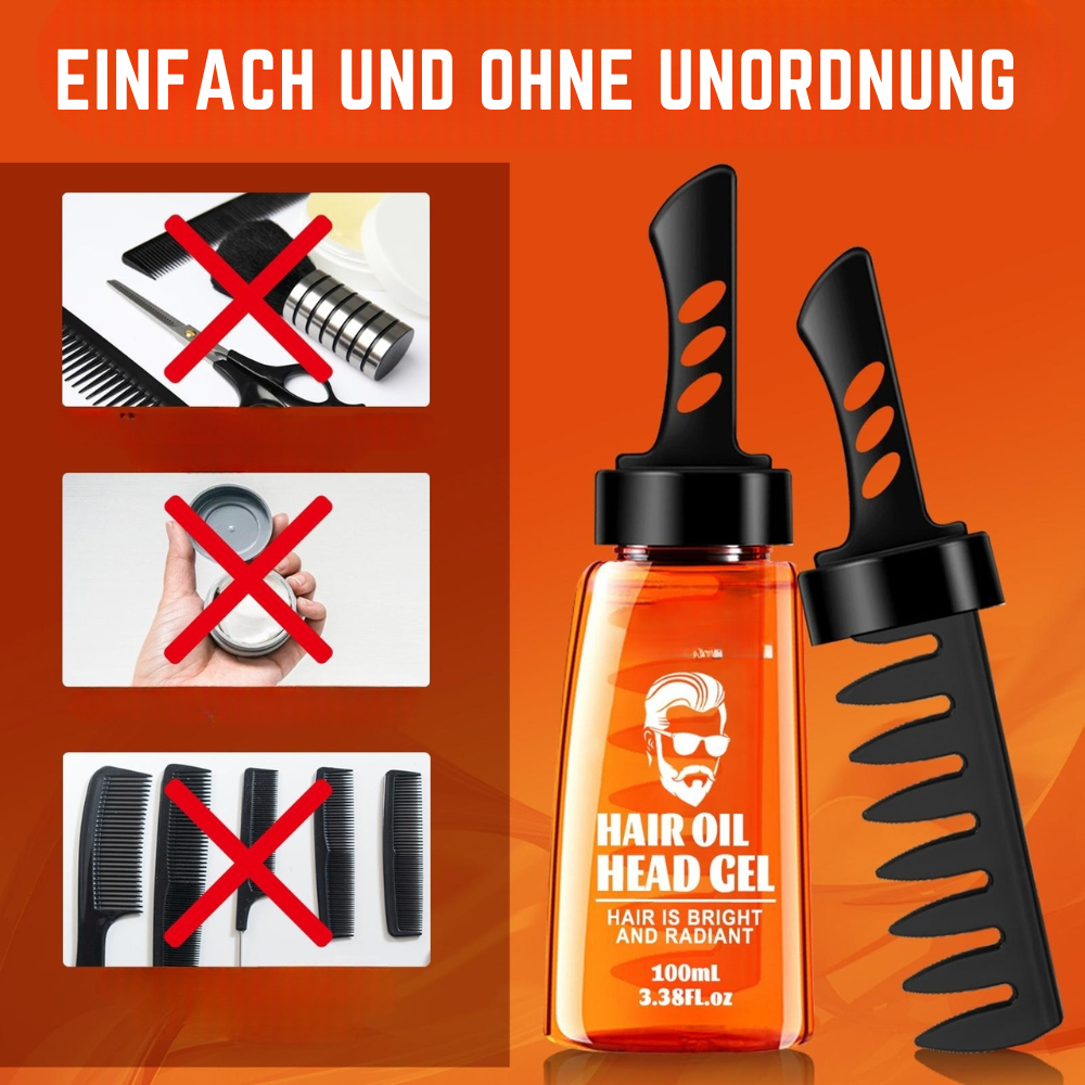 StyleCraft ™ - 2-in-1 Haargel mit Kamm